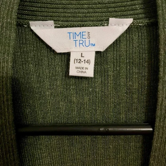 Time and Tru Women's set of Cardigans- one gray and one army green - Picture 8 of 8